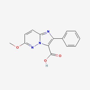 molecular formula C14H11N3O3 B1252512 6-Methoxy-2-phenylimidazo[1,2-b]pyridazine-3-carboxylic acid 
