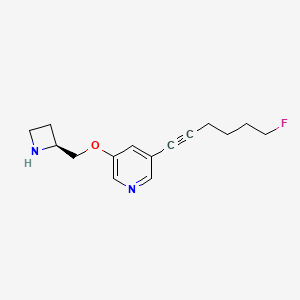 3-{[(2S)-Azetidin-2-yl]methoxy}-5-(6-fluorohex-1-yn-1-yl)pyridine