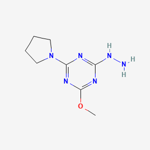 2-Hydrazinyl-4-methoxy-6-(pyrrolidin-1-yl)-1,3,5-triazine