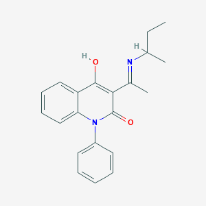 3-(N-butan-2-yl-C-methylcarbonimidoyl)-4-hydroxy-1-phenylquinolin-2-one