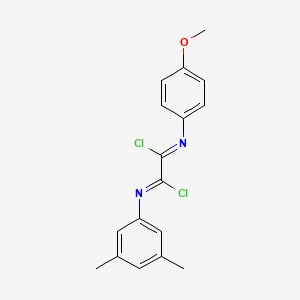 molecular formula C17H16Cl2N2O B12525188 (1Z,2Z)-N~1~-(3,5-Dimethylphenyl)-N~2~-(4-methoxyphenyl)ethanebis(imidoyl) dichloride CAS No. 653591-87-8