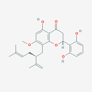 molecular formula C26H30O6 B1252521 小叶黄酮 B 
