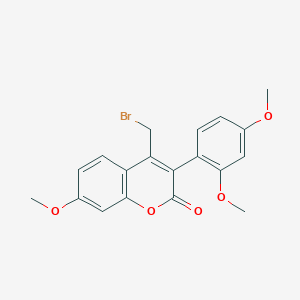 molecular formula C19H17BrO5 B12525307 3-(2,4-Dimethoxyphenyl)-4-(bromomethyl)-7-methoxycoumarin CAS No. 749901-81-3