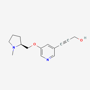 3-[5-[[(2S)-1-methylpyrrolidin-2-yl]methoxy]pyridin-3-yl]prop-2-yn-1-ol