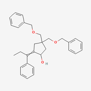 4,4-Bis[(benzyloxy)methyl]-2-(1-phenylpropylidene)cyclopentan-1-ol