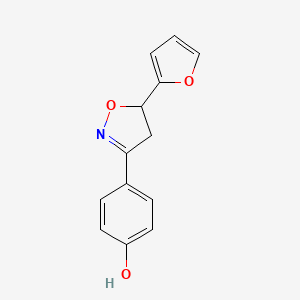 4-[5-(Furan-2-yl)-1,2-oxazolidin-3-ylidene]cyclohexa-2,5-dien-1-one