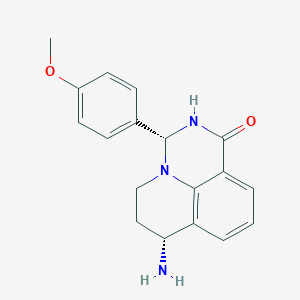 1H,5H-Pyrido[3,2,1-ij]quinazolin-1-one,7-amino-2,3,6,7-tetrahydro-3-(4-methoxyphenyl)-,(3R,7R)-