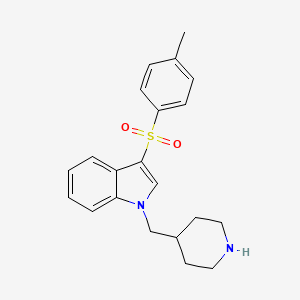 1H-Indole, 3-[(4-methylphenyl)sulfonyl]-1-(4-piperidinylmethyl)-