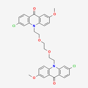 6-Chloro-10-[2-[2-[2-(6-chloro-2-methoxy-9-oxoacridin-10-yl)ethoxy]ethoxy]ethyl]-2-methoxyacridin-9-one