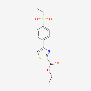 Ethyl 4-(4-ethylsulfonylphenyl)-1,3-thiazole-2-carboxylate