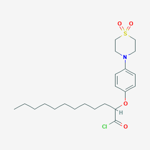 2-[4-(1,1-Dioxo-1lambda~6~,4-thiazinan-4-yl)phenoxy]dodecanoyl chloride