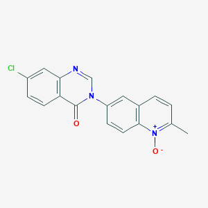 7-Chloro-3-(2-methyl-1-oxo-1lambda~5~-quinolin-6-yl)quinazolin-4(3H)-one