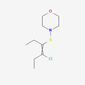 4-[(4-Chlorohex-3-en-3-yl)sulfanyl]morpholine