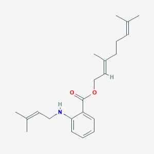 molecular formula C22H31NO2 B1252545 geranyl N-dimethylallylanthranilate 