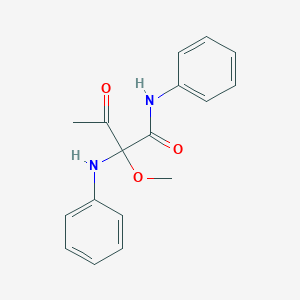 molecular formula C17H18N2O3 B12525473 2-Anilino-2-methoxy-3-oxo-N-phenylbutanamide CAS No. 652329-02-7