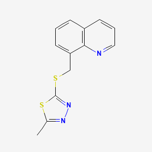 8-{[(5-Methyl-1,3,4-thiadiazol-2-yl)sulfanyl]methyl}quinoline