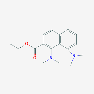 2-Naphthalenecarboxylic acid, 1,8-bis(dimethylamino)-, ethyl ester