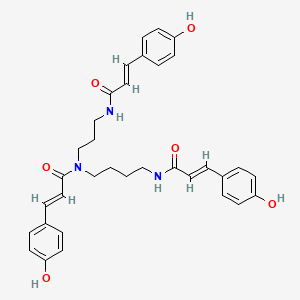 molecular formula C34H37N3O6 B1252558 Tricoumaroyl spermidine 