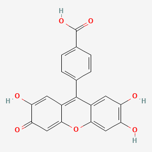 molecular formula C20H12O7 B1252559 4-(2,6,7-三羟基-3-氧代-3H-黄嘌呤-9-基)苯甲酸 CAS No. 219305-27-8