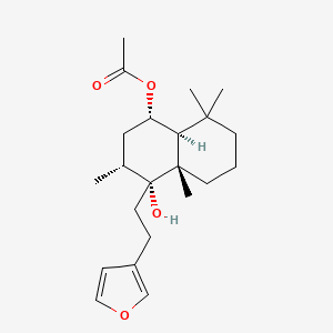 molecular formula C22H34O4 B1252561 维特三叶草素 B 