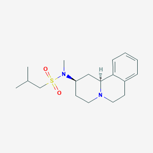 molecular formula C18H28N2O2S B1252567 N-[(2R,11bS)-2,3,4,6,7,11b-hexahydro-1H-benzo[a]quinolizin-2-yl]-N,2-dimethylpropane-1-sulfonamide 
