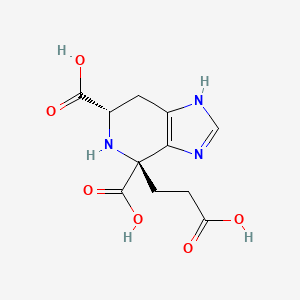 molecular formula C11H13N3O6 B1252569 (4R,6S)-4-(2-carboxyethyl)-1,5,6,7-tetrahydroimidazo[4,5-c]pyridine-4,6-dicarboxylic acid 