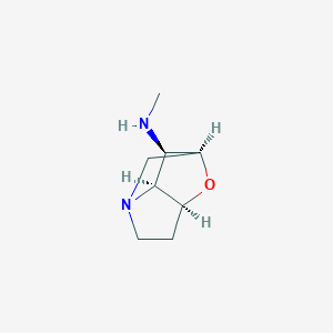 molecular formula C8H14N2O B1252573 (1S,3S,7S,8R)-N-methyl-2-oxa-6-azatricyclo[4.2.1.03,7]nonan-8-amine 