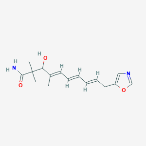 molecular formula C16H22N2O3 B1252577 (4E,6E,8E)-3-hydroxy-2,2,4-trimethyl-10-(1,3-oxazol-5-yl)deca-4,6,8-trienamide 
