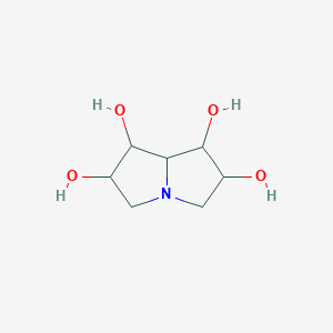 molecular formula C7H13NO4 B1252593 Hexahydro-1H-pyrrolizine-1,2,6,7-tetraol 