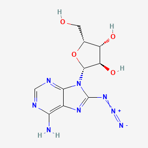 molecular formula C10H12N8O4 B1252602 8-Azi-doadenosine 