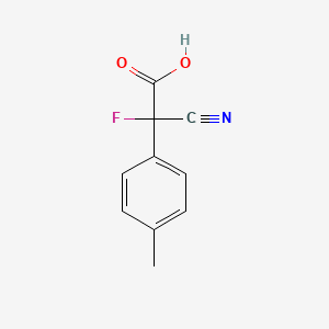 molecular formula C10H8FNO2 B1252603 alpha-Cyano-alpha-fluoro-p-tolylacetic acid 