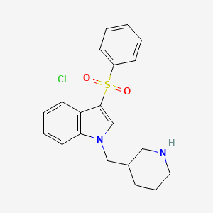 1H-Indole, 4-chloro-3-(phenylsulfonyl)-1-(3-piperidinylmethyl)-