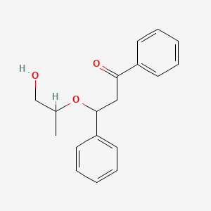 1-Propanone, 3-(2-hydroxy-1-methylethoxy)-1,3-diphenyl-