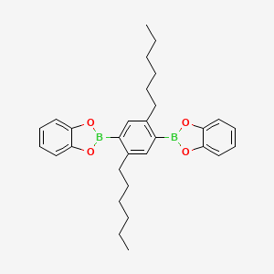 2,2'-(2,5-Dihexyl-1,4-phenylene)bis(2H-1,3,2-benzodioxaborole)