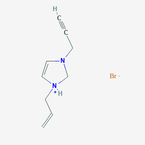 1-(Prop-2-en-1-yl)-3-(prop-2-yn-1-yl)-2,3-dihydro-1H-imidazol-1-ium bromide