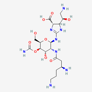 molecular formula C19H36N8O9 B1252628 streptothricin F acid 
