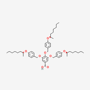 3,4,5-Tris[(4-{[(2R)-octan-2-yl]oxy}phenyl)methoxy]benzoic acid