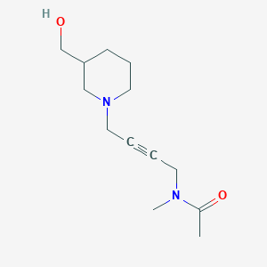 molecular formula C13H22N2O2 B1252636 N-[4-[3-(hydroxymethyl)-1-piperidinyl]but-2-ynyl]-N-methylacetamide 