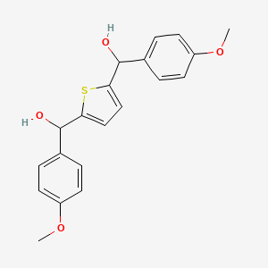 molecular formula C20H20O4S B1252637 2,5-Bis[hydroxy(4-methoxyphenyl)methyl]thiophene 
