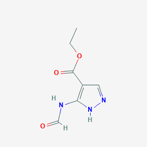 molecular formula C7H9N3O3 B125264 5-(甲酰氨基)-1H-吡唑-4-羧酸乙酯 CAS No. 31055-19-3