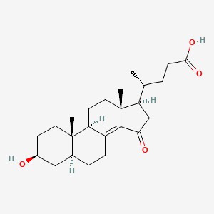 molecular formula C24H36O4 B1252641 3b-Hydroxy-15-keto-5a-chol-8(14)-enoic acid 