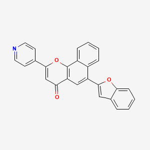 6-(1-Benzofuran-2-yl)-2-(pyridin-4-yl)-4H-naphtho[1,2-b]pyran-4-one