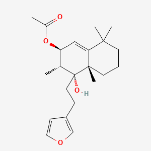 molecular formula C22H32O4 B1252665 Vitetrifolin C 