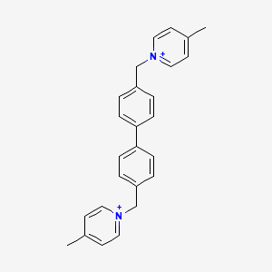 1,1'-[[1,1'-Biphenyl]-4,4'-diylbis(methylene)]bis(4-methylpyridin-1-ium)