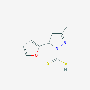 5-(Furan-2-yl)-3-methyl-4,5-dihydro-1H-pyrazole-1-carbodithioic acid