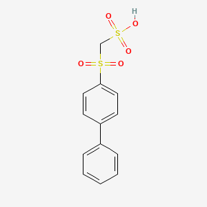 (4-Phenylphenyl)sulfonylmethanesulfonic acid