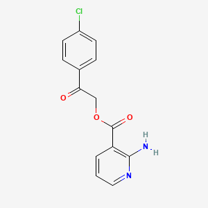 [2-(4-Chlorophenyl)-2-oxoethyl] 2-aminopyridine-3-carboxylate