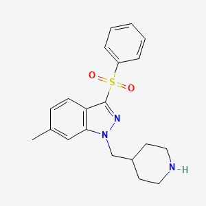 1H-Indazole, 6-methyl-3-(phenylsulfonyl)-1-(4-piperidinylmethyl)-