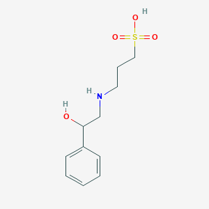 molecular formula C11H17NO4S B12526753 1-Propanesulfonic acid, 3-[(2-hydroxy-2-phenylethyl)amino]- CAS No. 819863-02-0