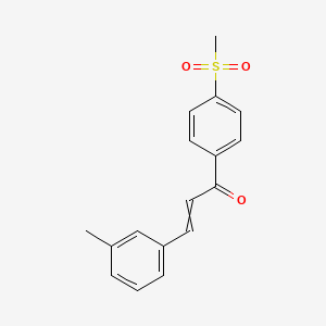 molecular formula C17H16O3S B12526767 1-[4-(Methanesulfonyl)phenyl]-3-(3-methylphenyl)prop-2-en-1-one CAS No. 819792-66-0